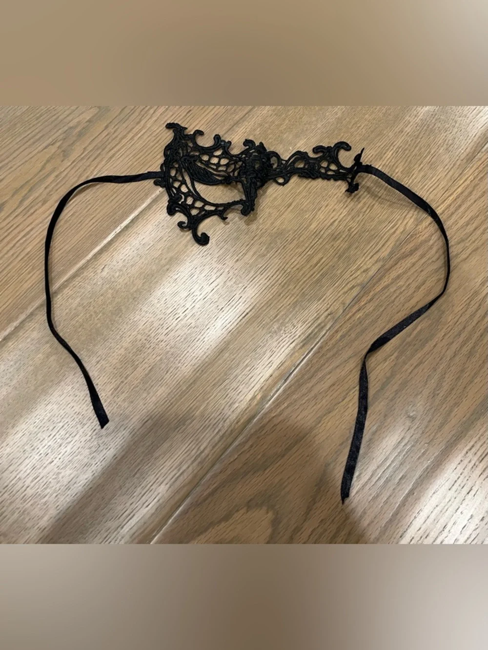 Black Lace Venetian Style Eye Mask